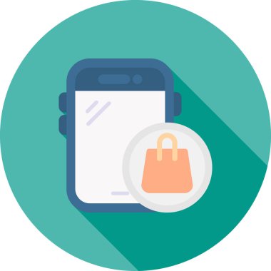 alışveriş düz vektör simgesi