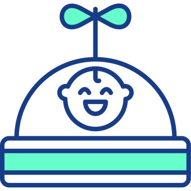 Bebek partisi. Web simgesi basit illüstrasyon