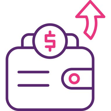 Para için. Web simgesi basit illüstrasyon