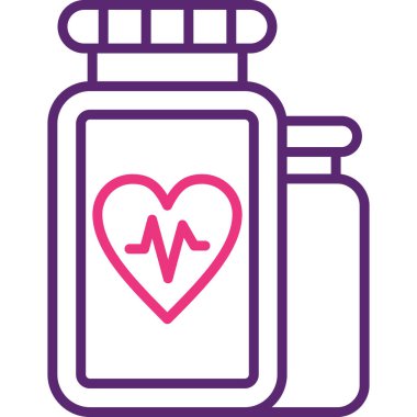 Kalp. Web simgesi basit illüstrasyon