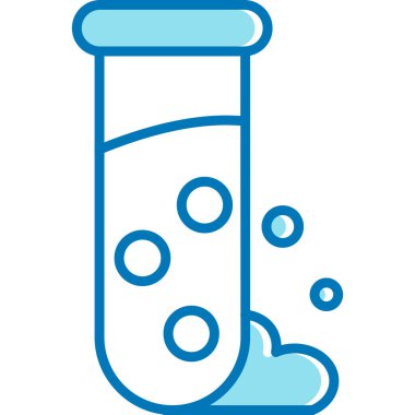 test tüpü mavi sıvı ile