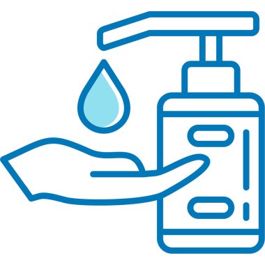 Beyaz arkaplanda el yıkama sabunu, illüstrasyon, vektör.