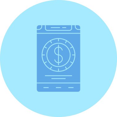 mobil bankacılık simgesi vektör illüstrasyonu