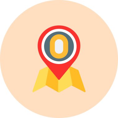 konum pin vektör simgesi modern illüstrasyon