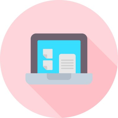 dizüstü bilgisayar web simgesi, vektör illüstrasyonu