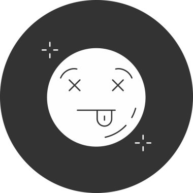 Moda tarzında izole edilmiş tebessüm simgesi