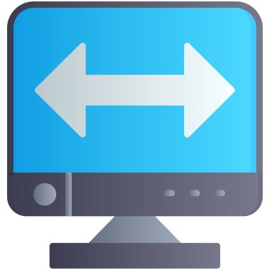 bilgisayar izleyici simgesi düz biçimli