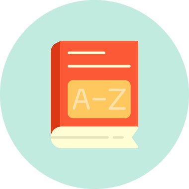 Kitabın vektör simgesi, düz tasarım