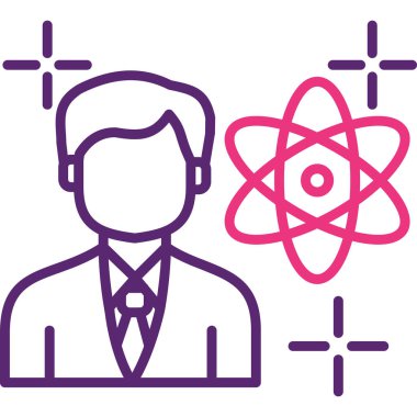 Bilim adamı simgesi vektör illüstrasyonu