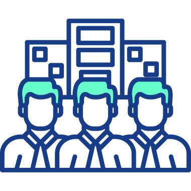 iş insanları grup simgesi ana hatlar biçiminde