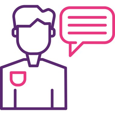 sohbet balonu ile avatar adam