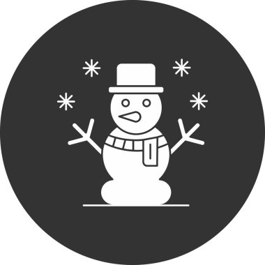 Kardan adam. Web simgesi basit illüstrasyon