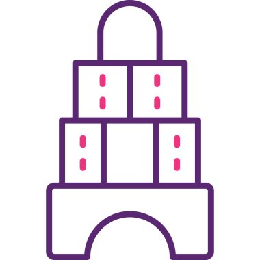 Pasta tatlı ikonu ana hatlarıyla