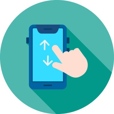 mobil uygulama simgesi. Web için mobil vektör simgelerinin basit çizimi