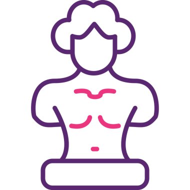 Göğüs kanseri. Web simgesi basit illüstrasyon