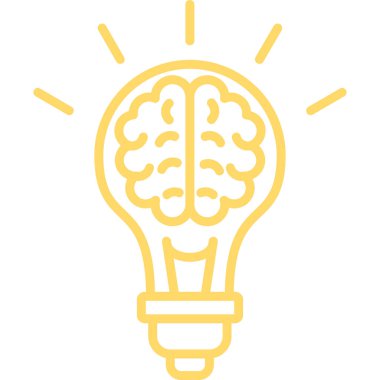 Beyin. Web simgesi basit illüstrasyon