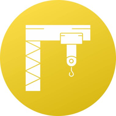 Modern b 'nin vektör çizimi vinç simgesinden yoksun