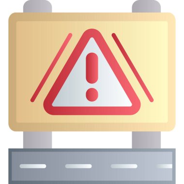 Dikkat web simgesi, vektör illüstrasyonu