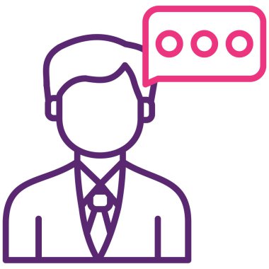 Konuşma balonu olan bir adamın vektör çizimi