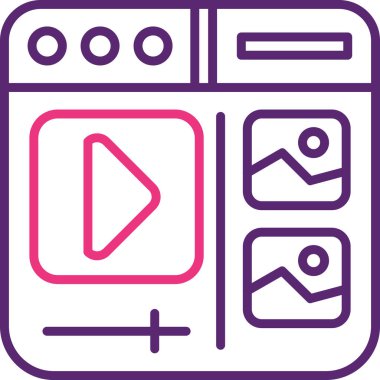 Mobil oyuncu. Basit illüstrasyon