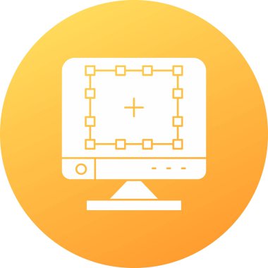 Bilgisayar. Web simgesi basit illüstrasyon