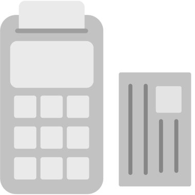 kredi terminali düz ikonu