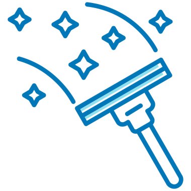 Süpürge simge vektör çizim