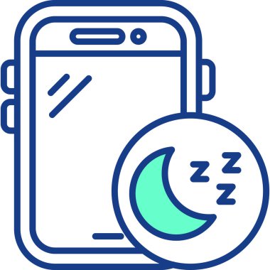 gece modern simge, vektör illüstrasyonu