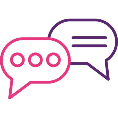 Sohbet kabarcığı vektör illüstrasyonu