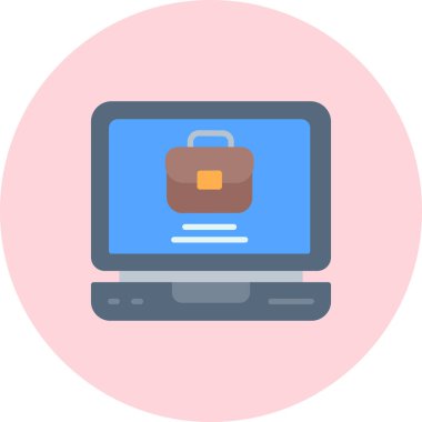 Dizüstü bilgisayar simgesi vektör çizimi