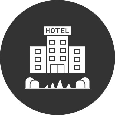 Hotel vector glif Icon