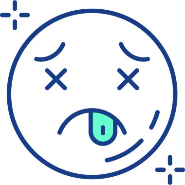 üzgün yüz simgesi vektör illüstrasyonu