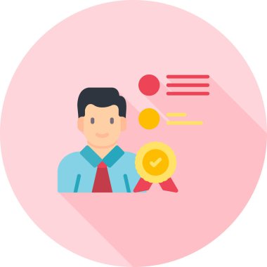 Rozet simgesi. Rozet simgesinin vektör illüstrasyonu