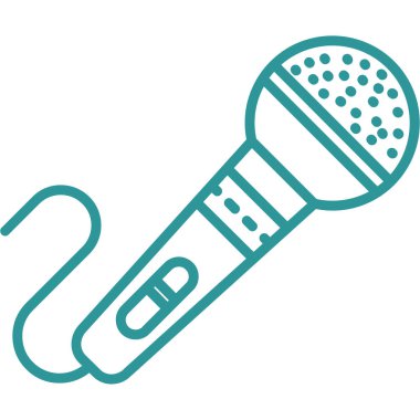 Mikrofon. Web simgesi basit illüstrasyon