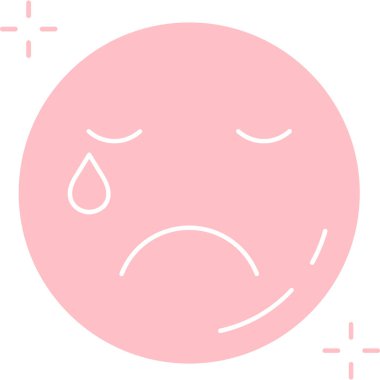 Üzgün yüzlü üzgün bir simgenin vektör çizimi