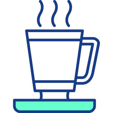 Bardak. Web simgesi basit illüstrasyon