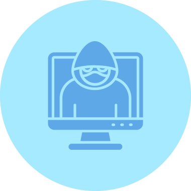 hacker düz vektör simgeleri