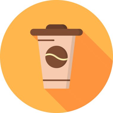 paket fincan düz vektör simgesi