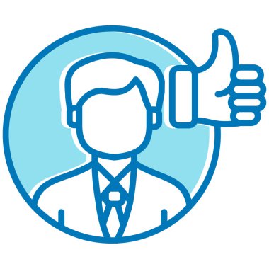 İş adamı simgesi vektör illüstrasyonu