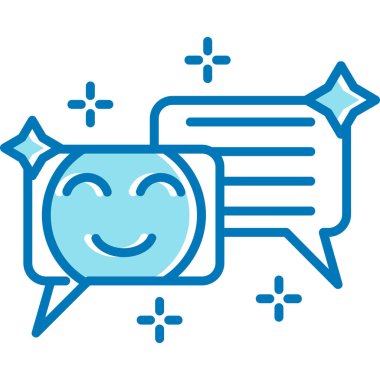 Mutlu sohbet mesajı ikonu vektör özeti çizimi