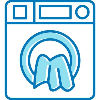 Çamaşır. Web simgesi basit illüstrasyon