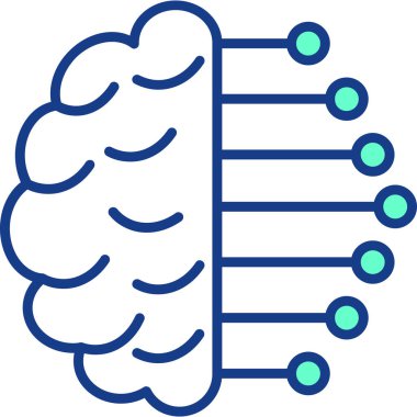 Beyin. Web simgesi basit illüstrasyon