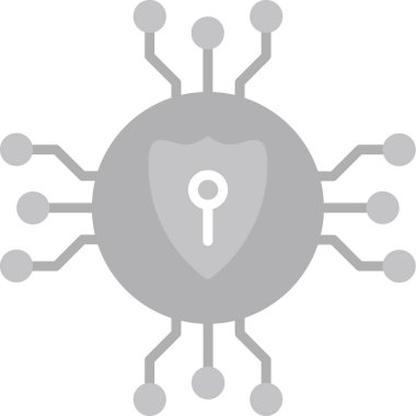 Bir virüs simgesinin vektör illüstrasyonu