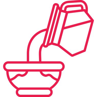 yiyecek ve içecek simgesi, vektör illüstrasyonu