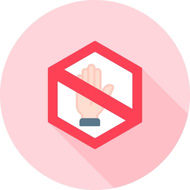 vektör düz renk simgesini durdur