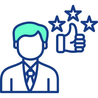 Dolu tasarım tarzında geribildirim derecelendirme simgesi