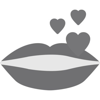 dudak simgesi olan dudaklar, basit vektör çizimi