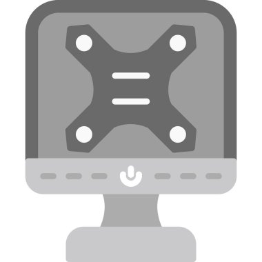 Tek bir bilgisayar simgesinin vektör illüstrasyonu