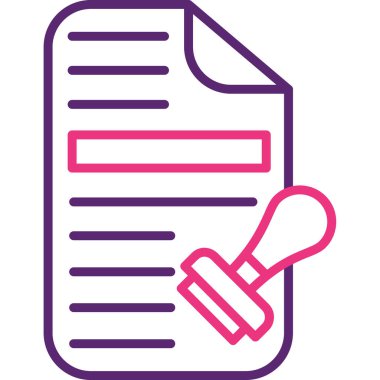 Belge. Web simgesi basit illüstrasyon