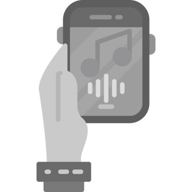 Müzik çalar simgesiyle akıllı telefon